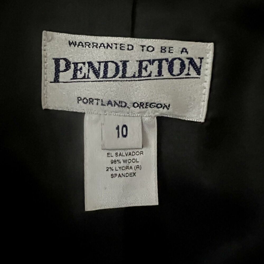 Pendleton Wool Blend Solid Black Blazer With Pock… - image 6